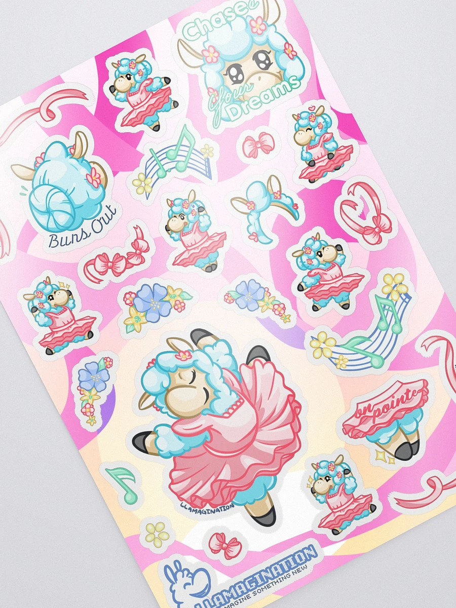 Llama Ballet Sticker Set w/ Background product image (2)