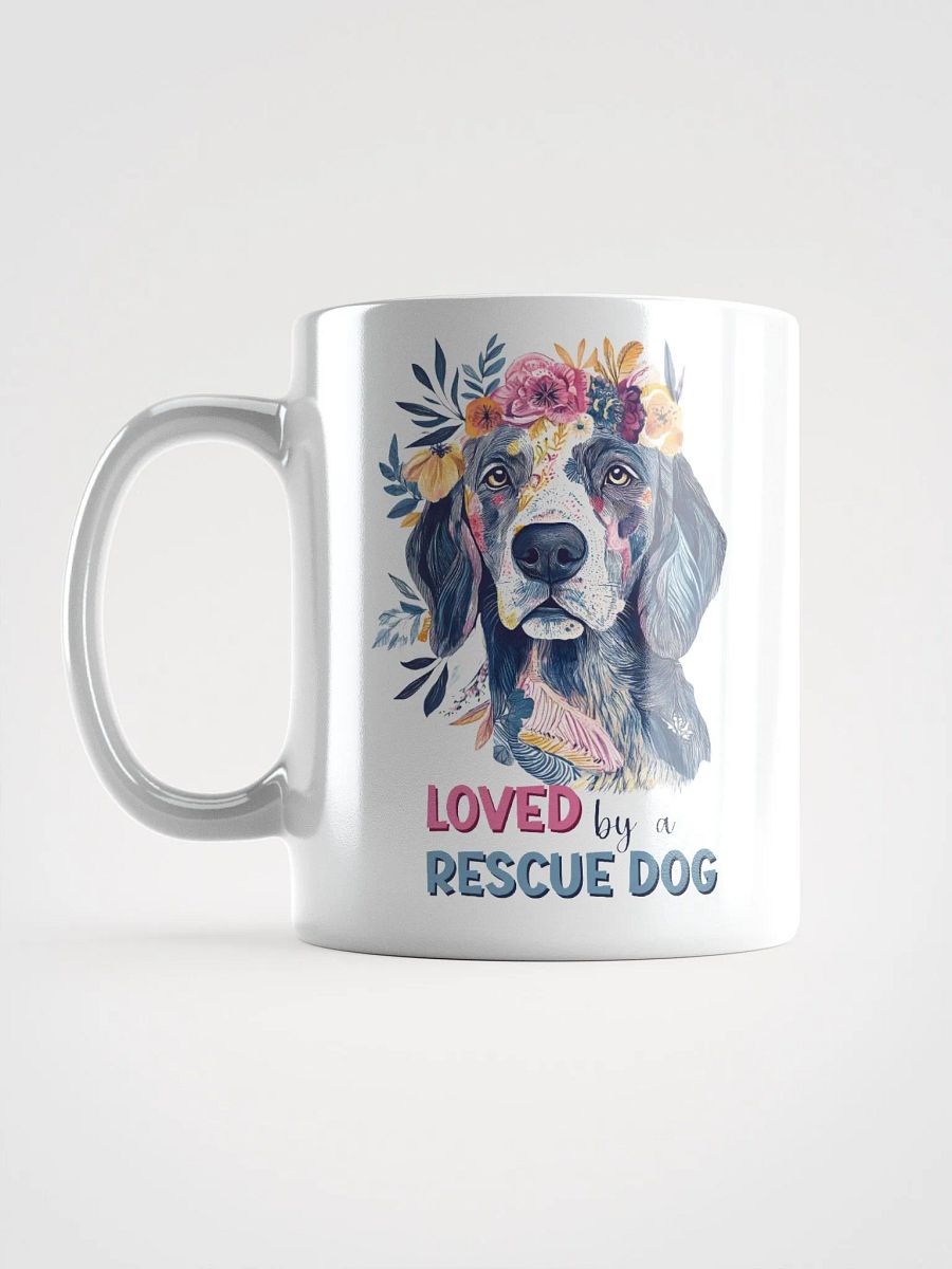 Loved By A Rescue Dog Floral Crown Mug product image (6)