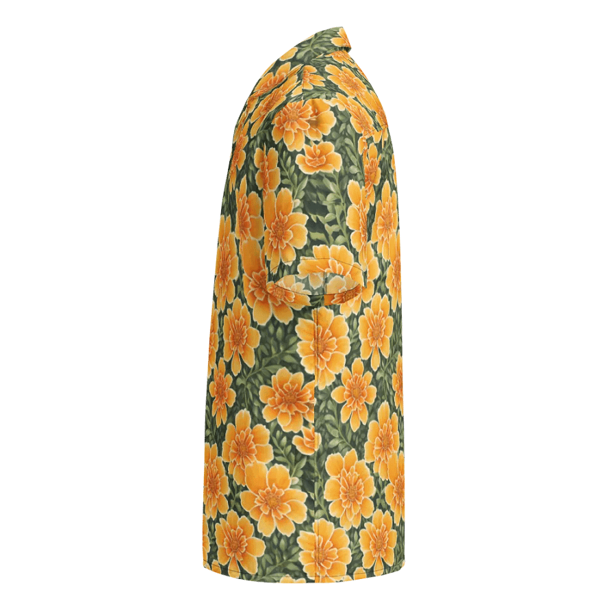 Floral Pattern Marigold Flowers Hawaiian Shirt product image (3)