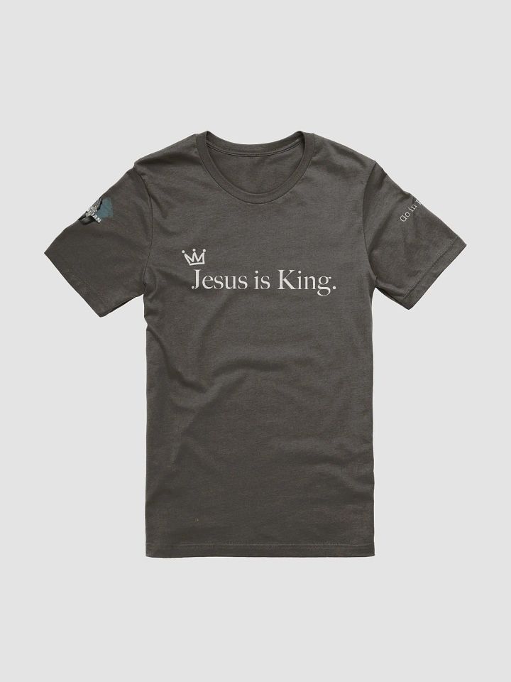 Soft unisex Jesus is King Tshirt White Text product image (2)