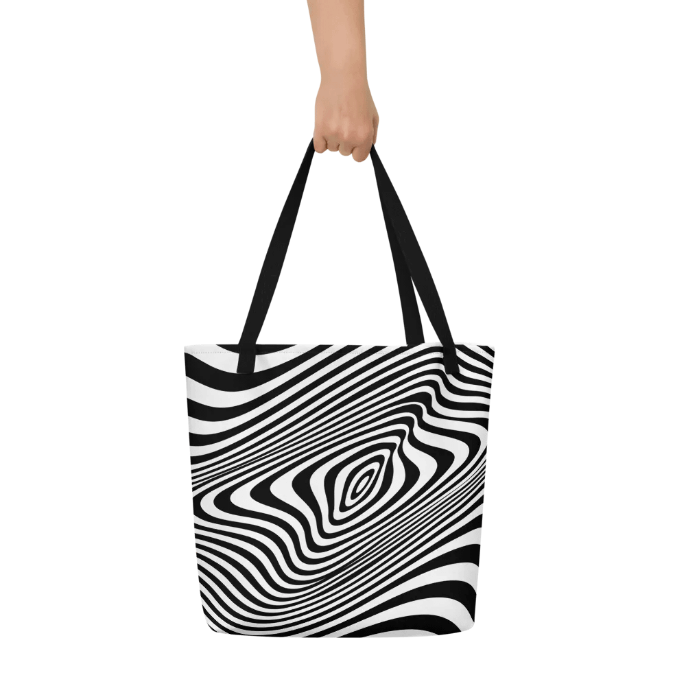 optic illusion Large Tote Bag for elegant ladies moms daughters friends product image (6)