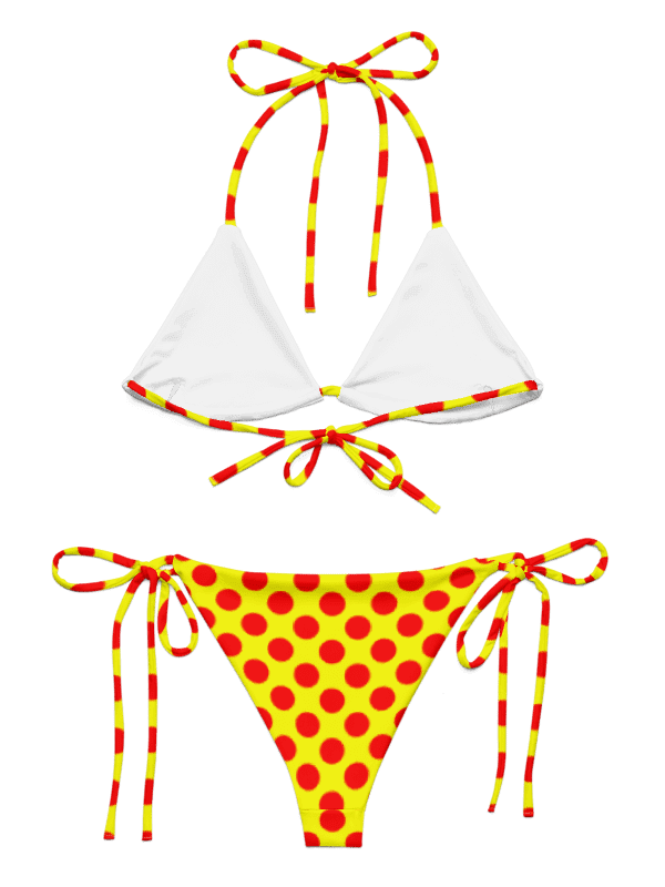 Red Polka Dots on Yellow String Bikini Set product image (5)