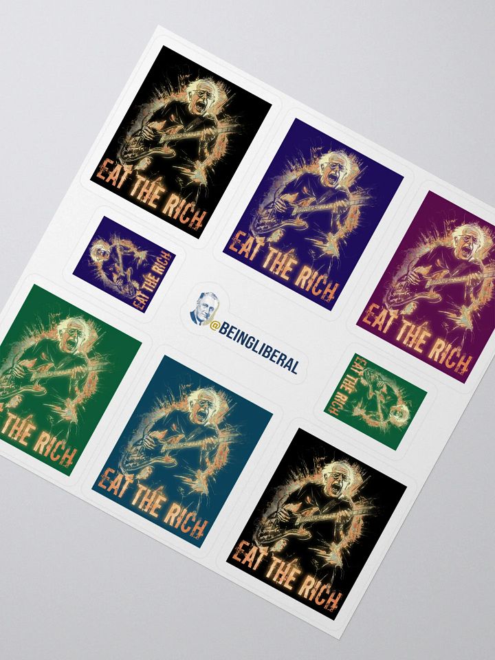 Eat The Rich Bernie Stickers - Being Liberal product image (2)