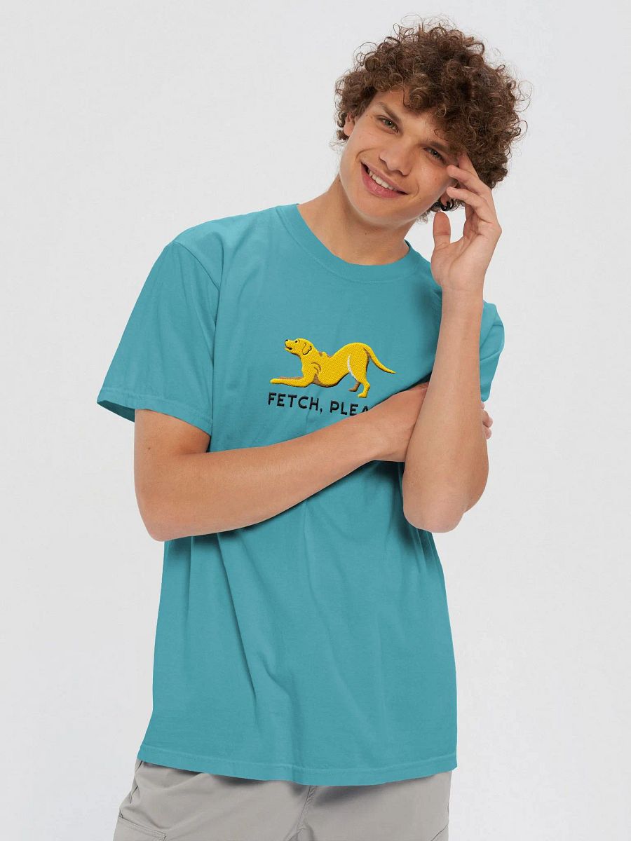 Fetch Please T-Shirt(Embroidered) of a Labrador Retriever(Yellow) product image (11)