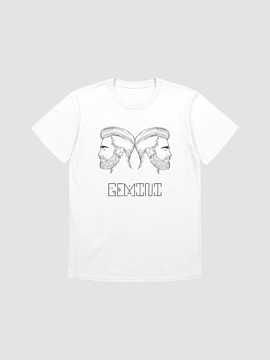 Black Gemini Zodiac Sign Stylized T-Shirt product image (1)