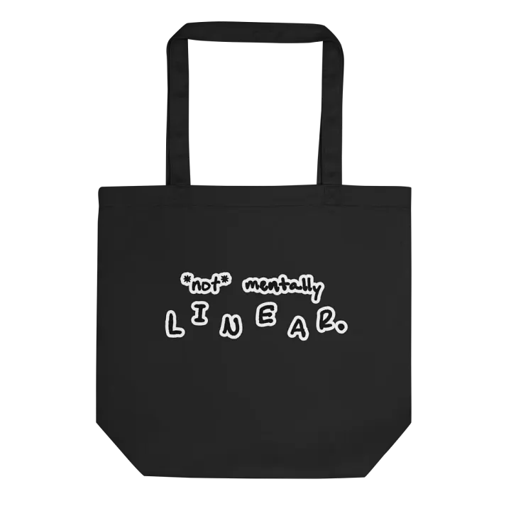 *not* mentally linear (bubble design) tote bag product image (1)