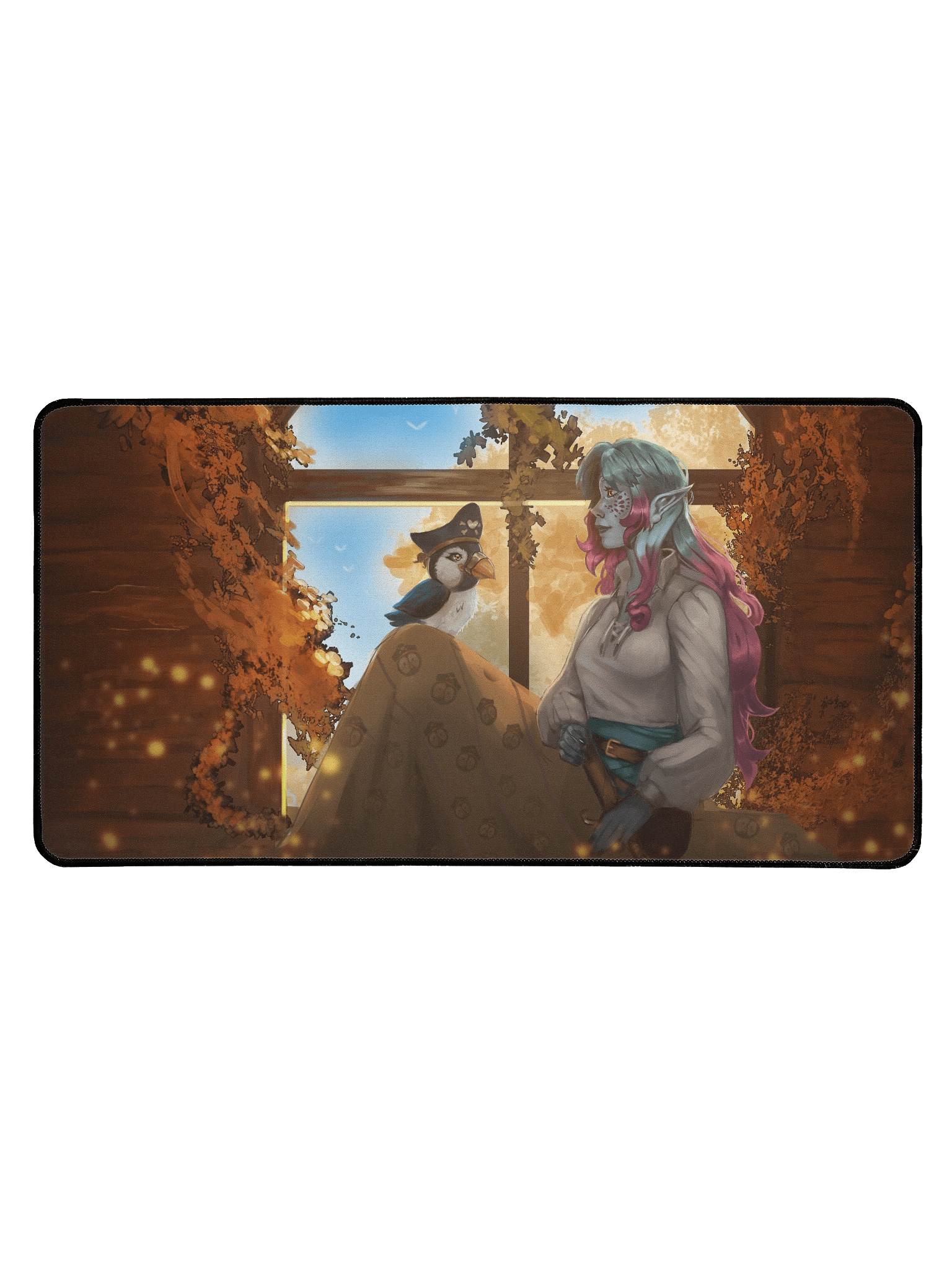 A Friend in Fall Deskmat (15.5" x 31.5") product image (1)