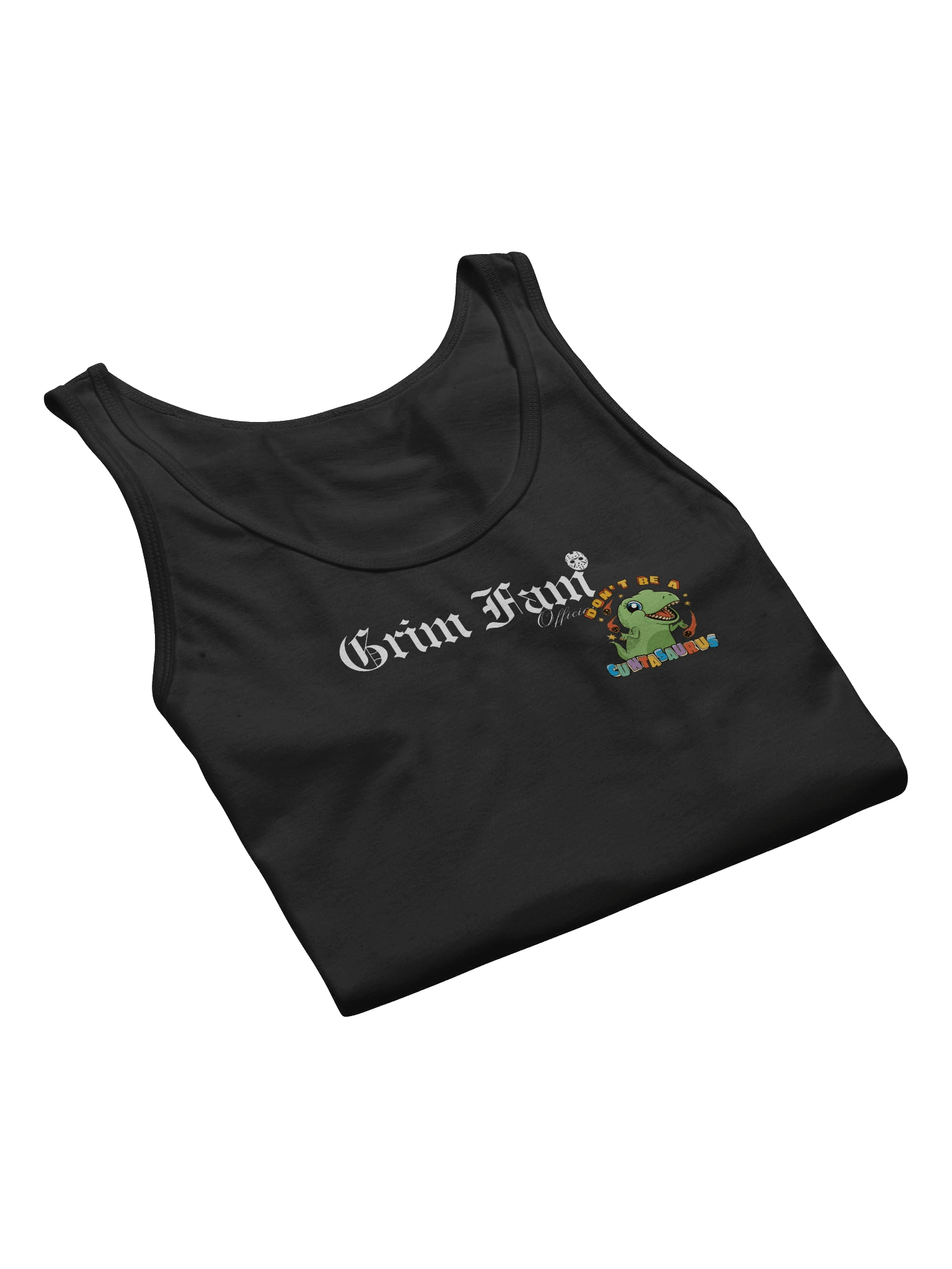 GRIM FAM – DON’T BE A CUNTASAURUS – DINO TANKTOP/SINGLET #1 product image (37)