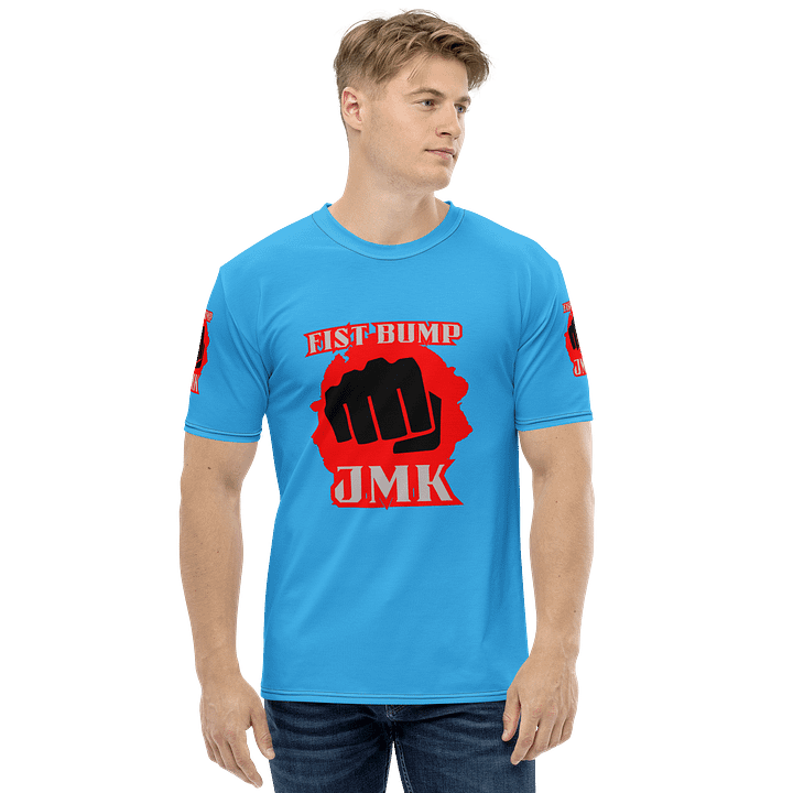 Blue FISTBUMP All-Over Print Crew Neck T-Shirt product image (2)