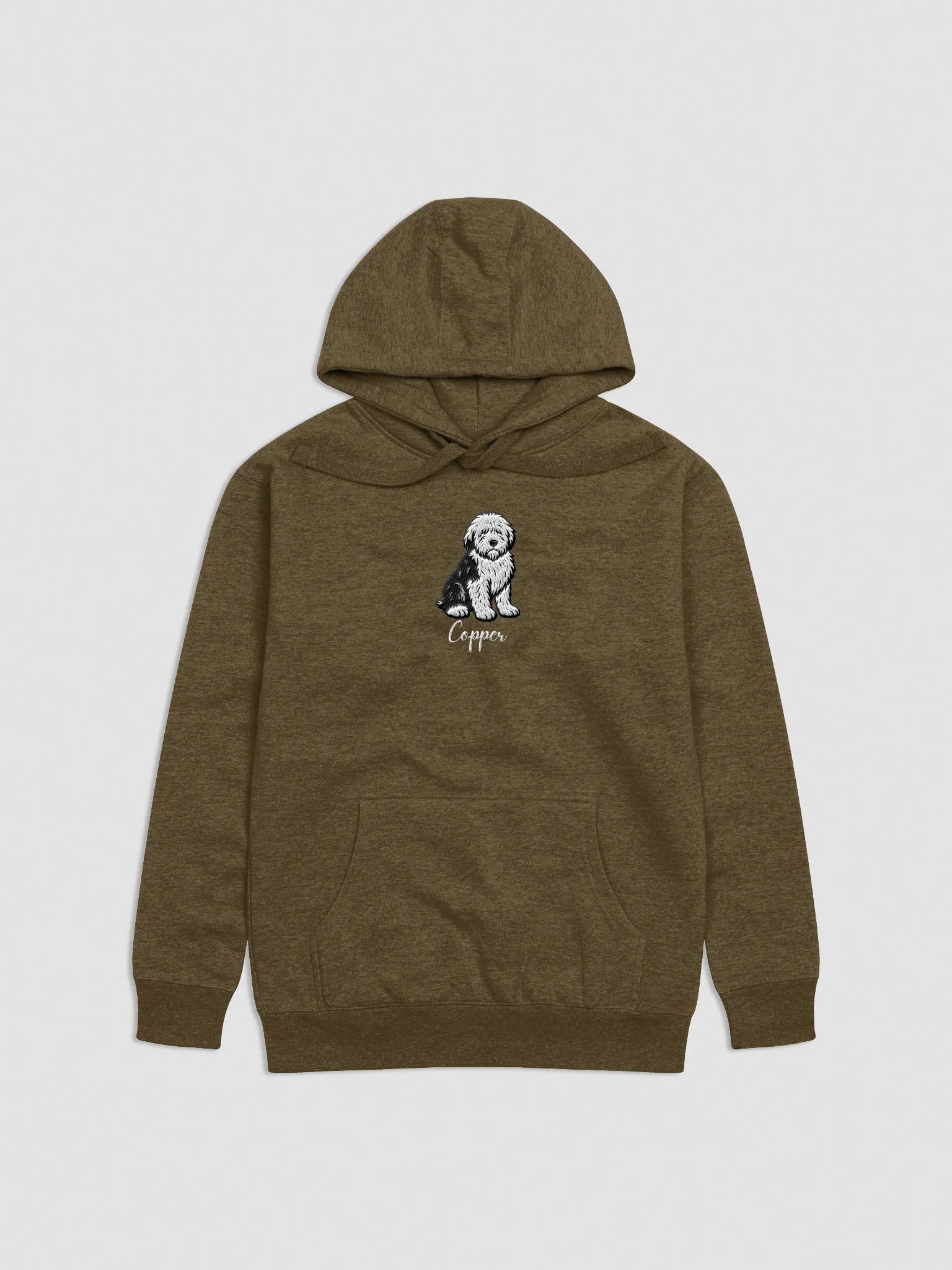 "YOUR OLD ENGLISH SHEEPDOG" / HOODIE WITH PERSONALIZED NAME / EMBROIDERED product image (3)