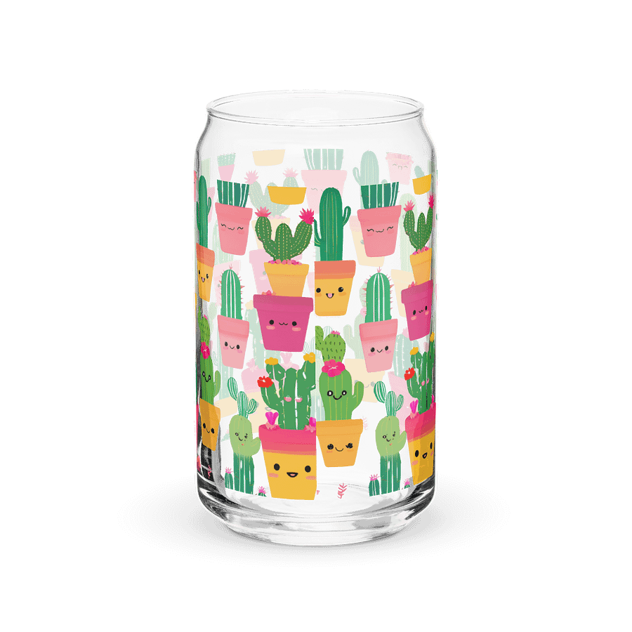 Whimsical Cacti Can-Shaped Glass product image (3)