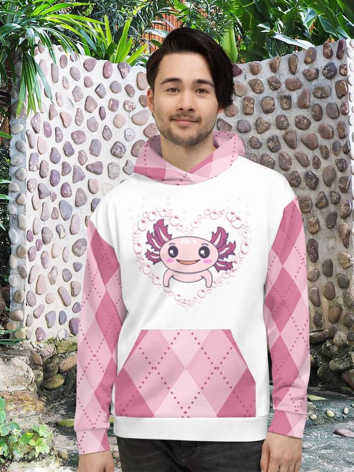Pink And White Axolotl Hoodie product image (1)