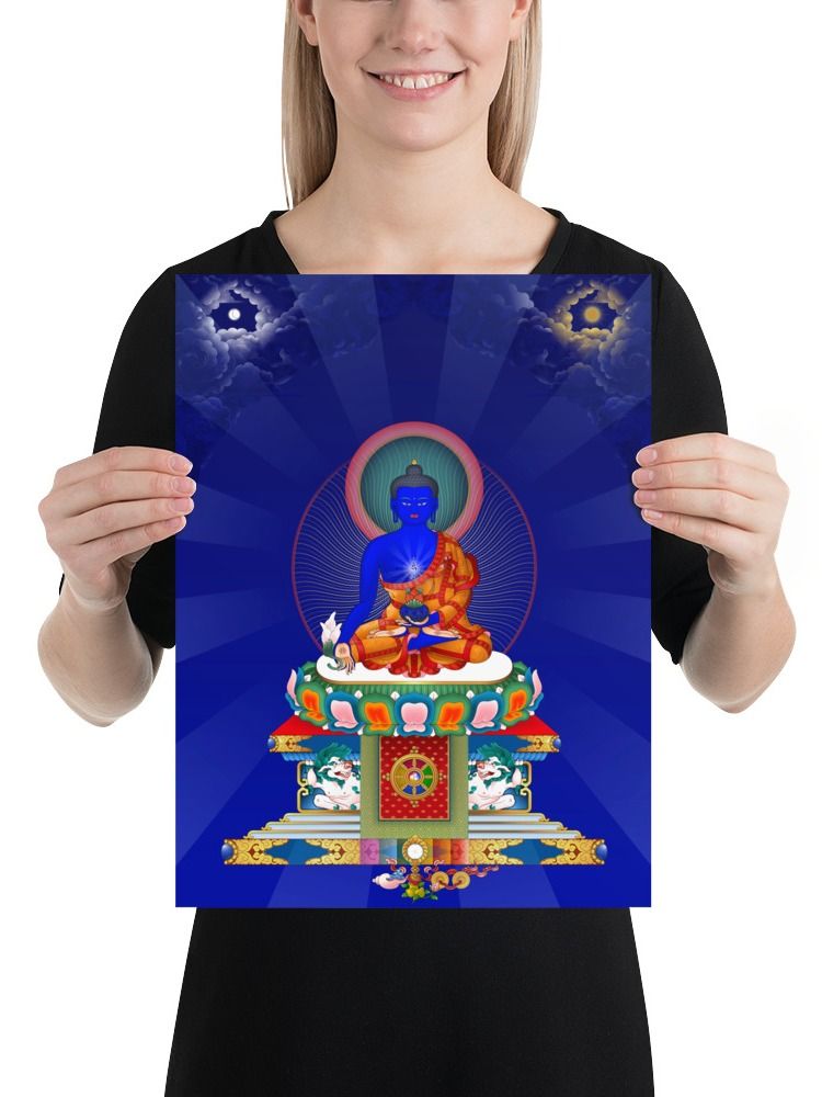 Medicine Buddha thangka canvas print product image (3)