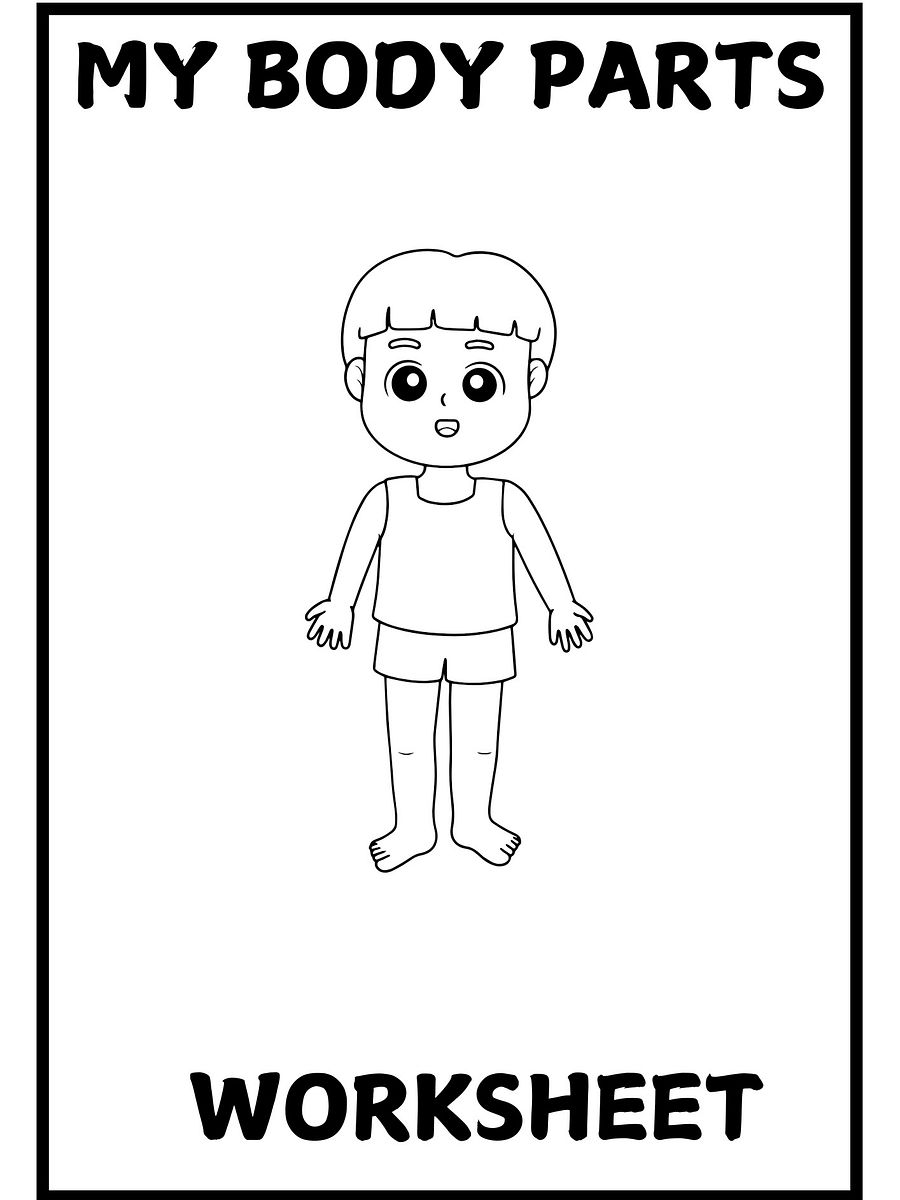 Parts of the Body Worksheet for Kindergarten and Early Learners product image (2)