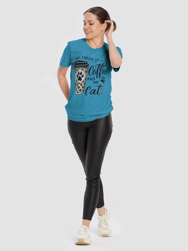 All I Need is Coffee and My Cat Leopard Print Graphic T-Shirt product image (2)