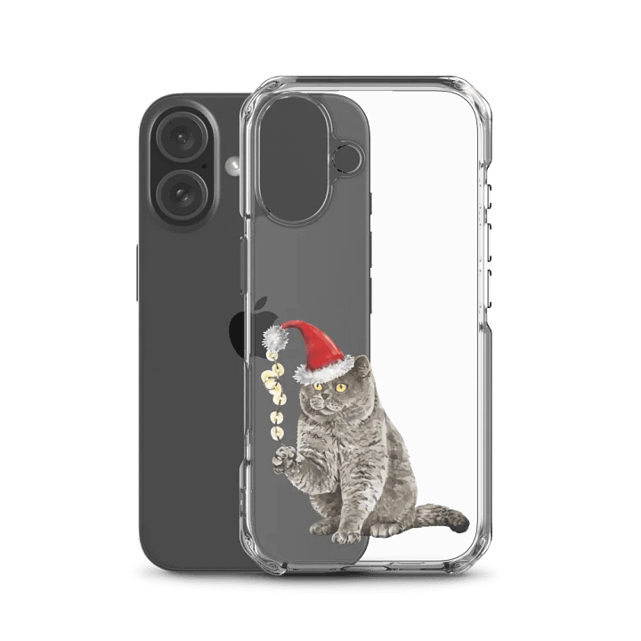 Santa Cat iPhone Clear Case product image (50)