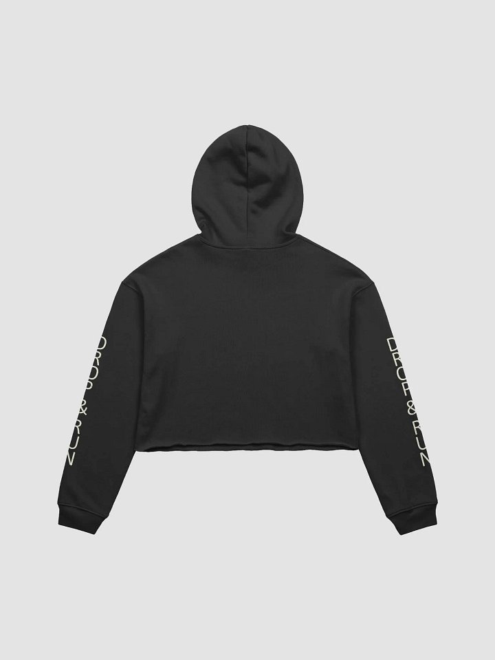 Co-60 Fan Club dark sleeve print fleece crop hoodie product image (2)