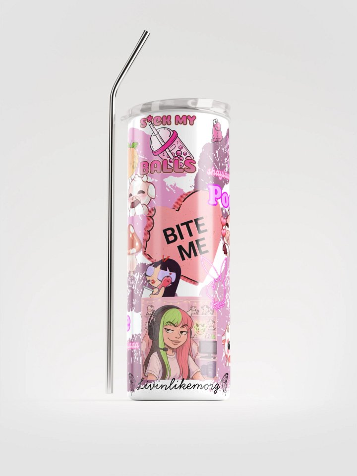Pookies pink collage tumbler product image (1)