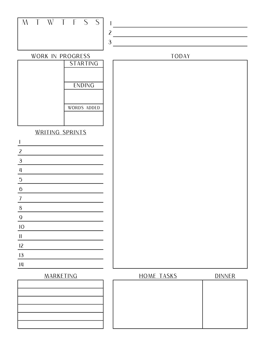 Writer Daily Page Bundle product image (3)