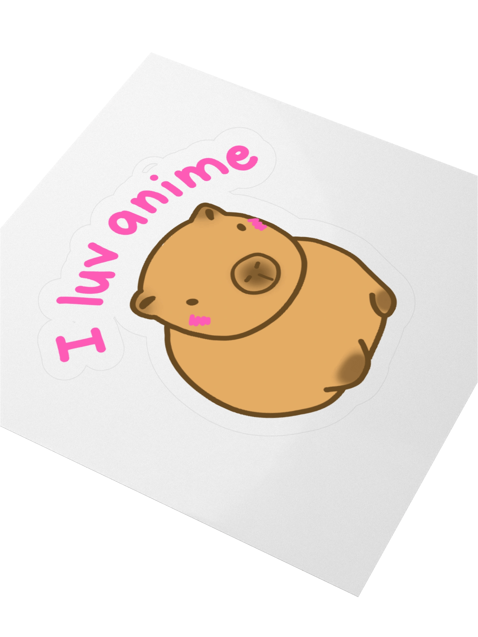 I luv anime Capybara - Kiss Cut Sticker product image (3)