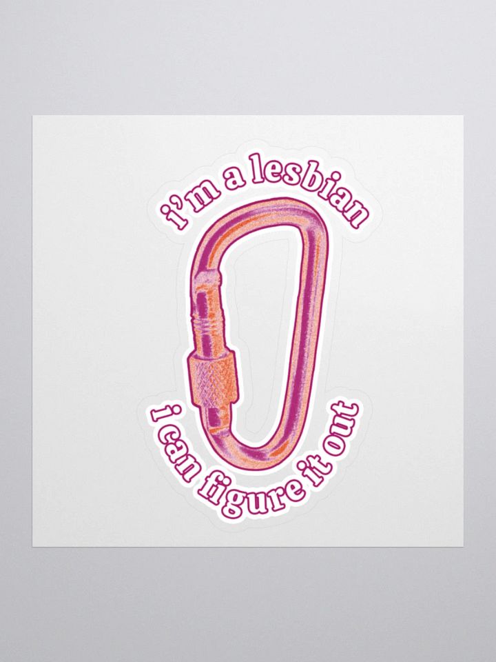 Lesbian Carabiner Pride Sticker product image (1)