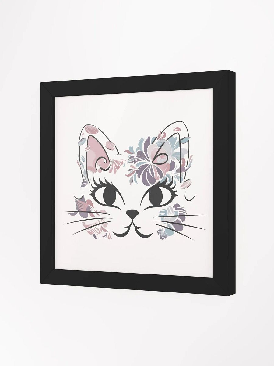 Cat Face Made of Flowers Print product image (2)