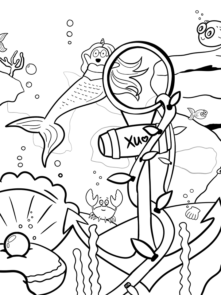 illy Underwater Coloring Page product image (1)