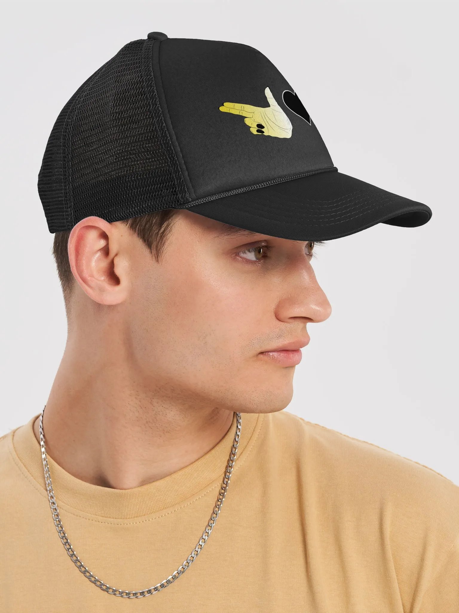 Finger Guns (enby flag) Hat product image (6)