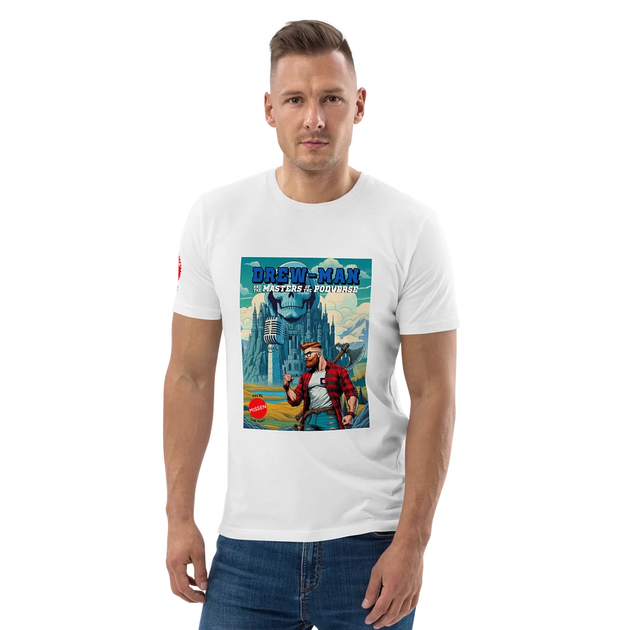 DREW-MAN and the Masters of the Podverse - Organic Cotton Short Sleeve T-Shirt product image (10)