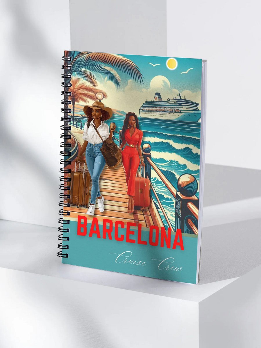 Barcelona: Cruise Crew- A Seaside Serenity Spiral Notebook product image (4)