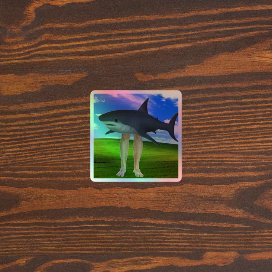 Shark Religion Funny Sticker product image (5)