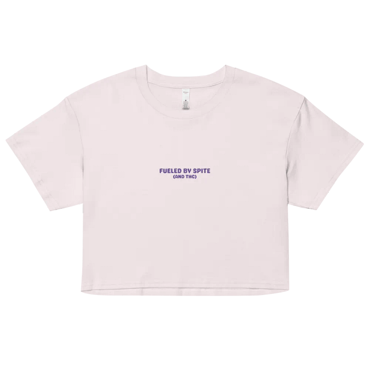 FUELED BY SPITE (purple thread) embroidered cotton crop top product image (19)