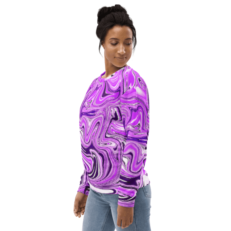 Sweatshirt - Purple Digital Fluid Art product image (9)