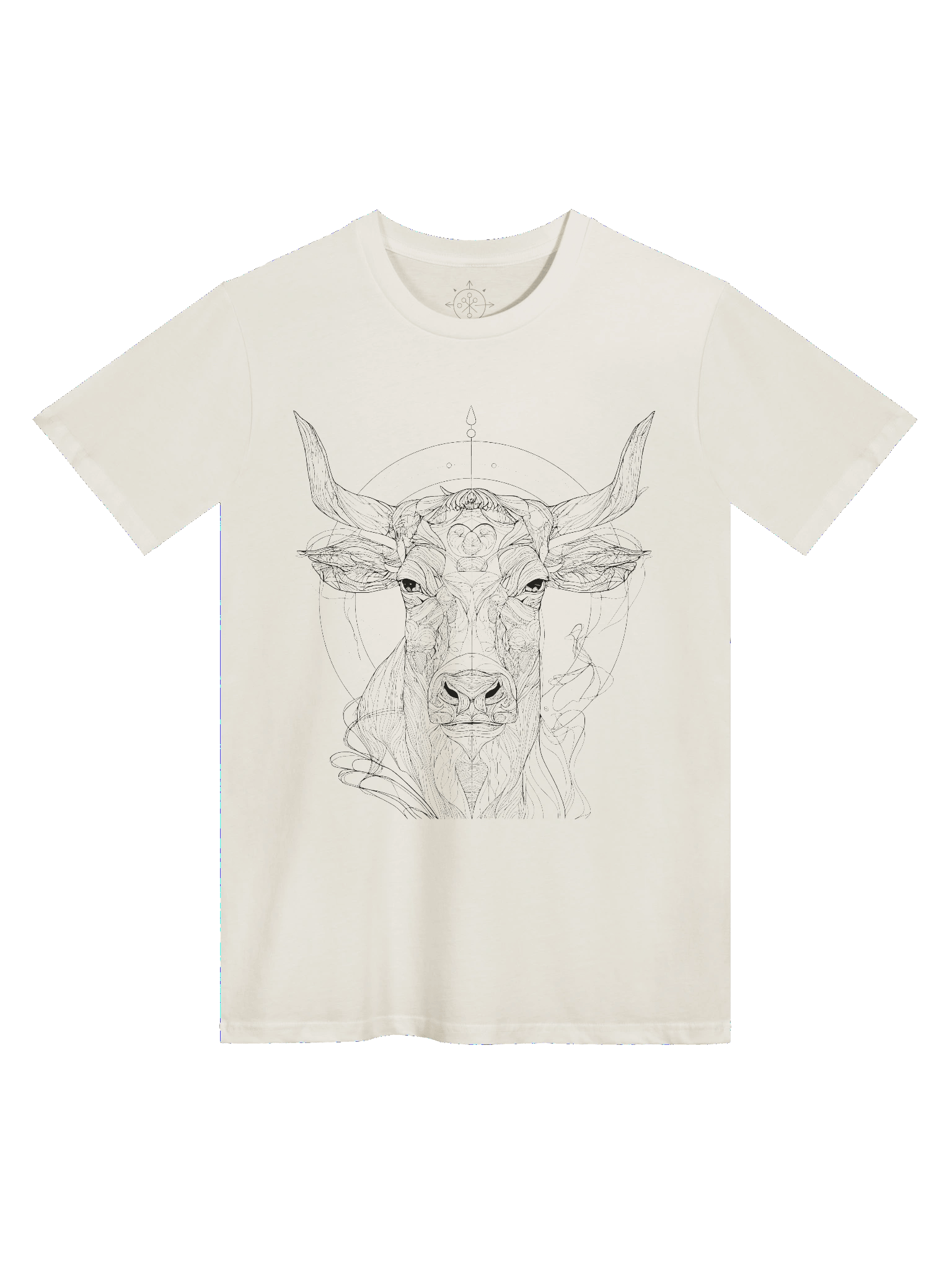 Divine Strength – Sacred Bull Line Art Tee product image (1)