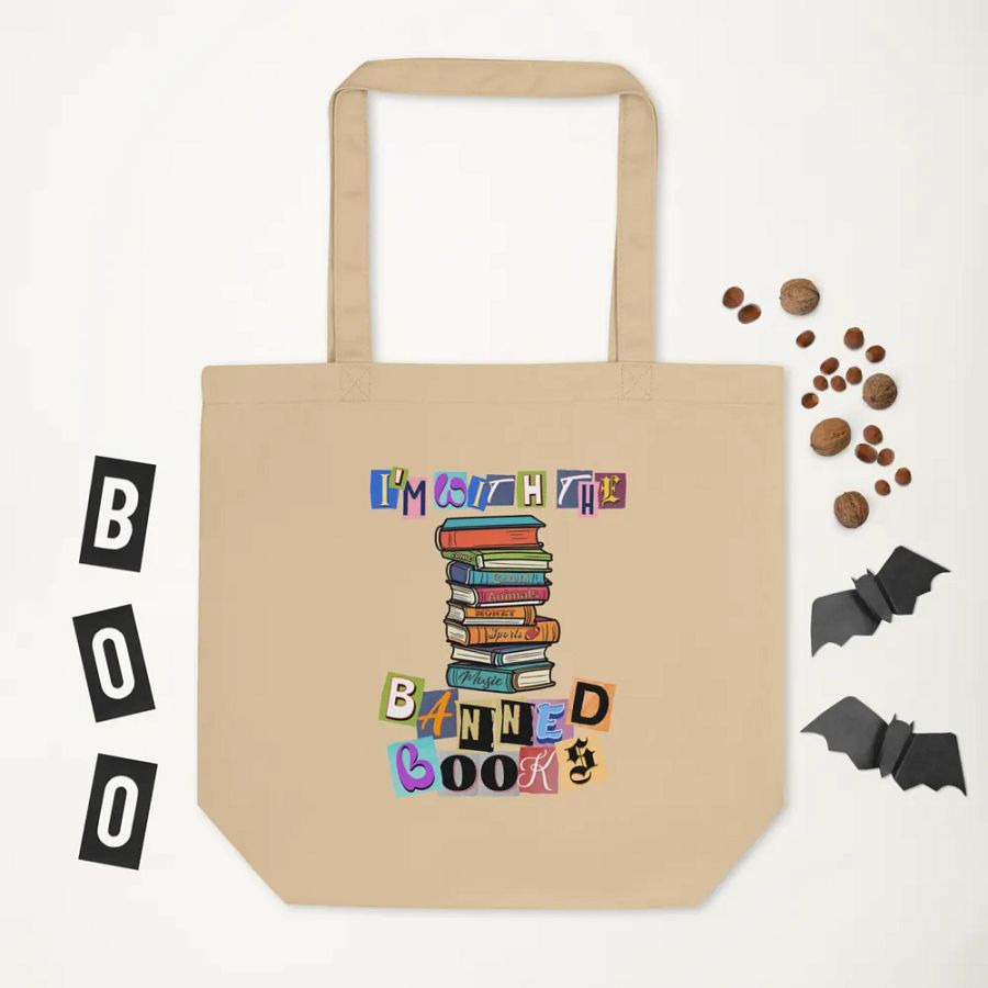 Im With The Banned Books Stacked Tote Bag product image (5)