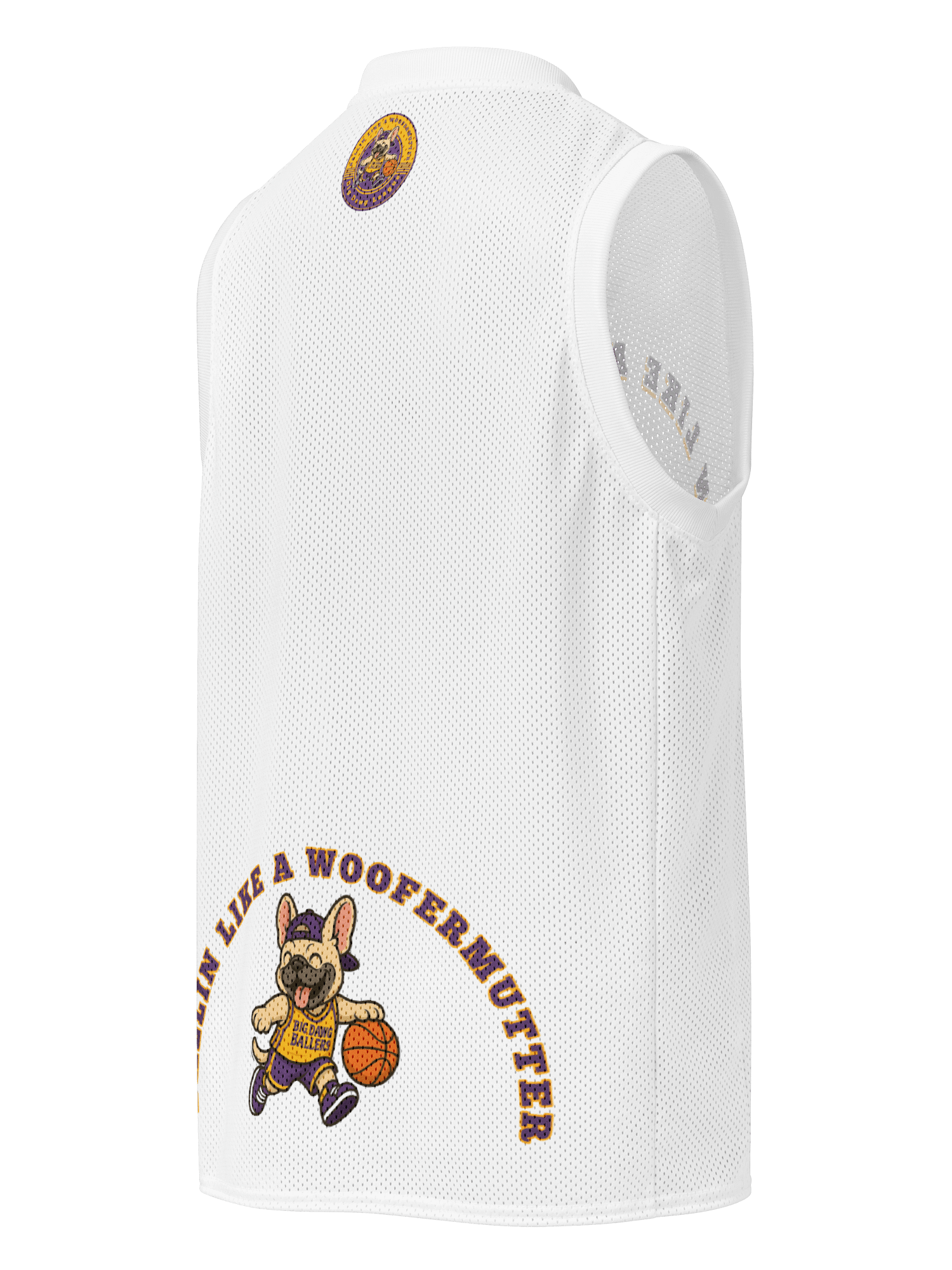 French Bulldog Ballin Like A WooferMutter™ Premium Basketball Jersey product image (2)