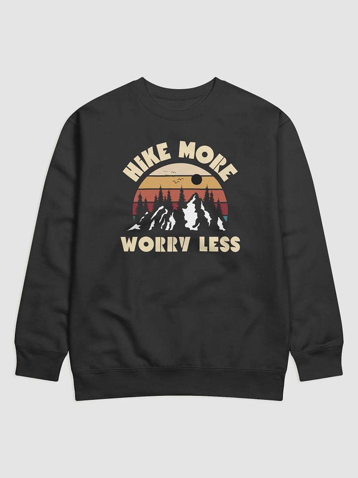 Hike more worry leas retro sunset logo product image (1)