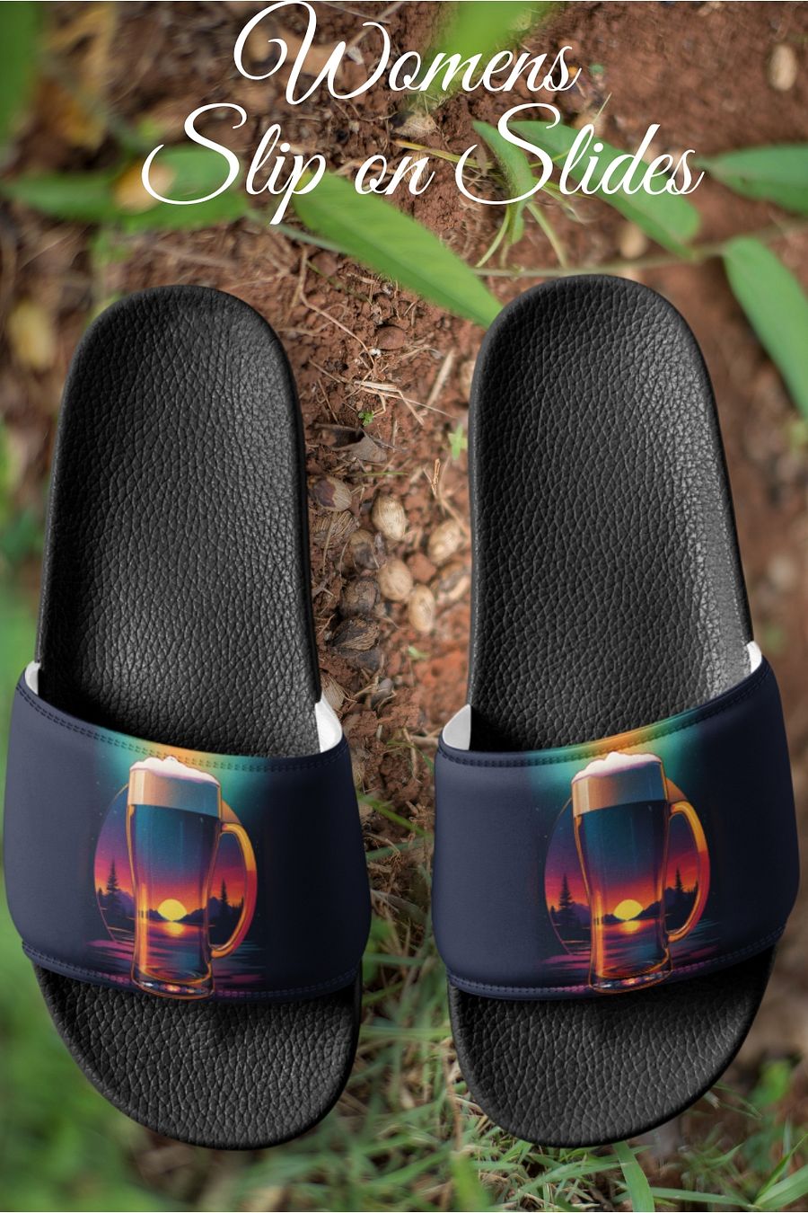 Beer Sunset Womens Slip on Slides product image (1)