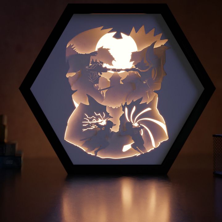 Naruto Legendary Pack Lightbox template 8 in 1 - PDF PNG SVG DXF + Video Tutorial product image (1)