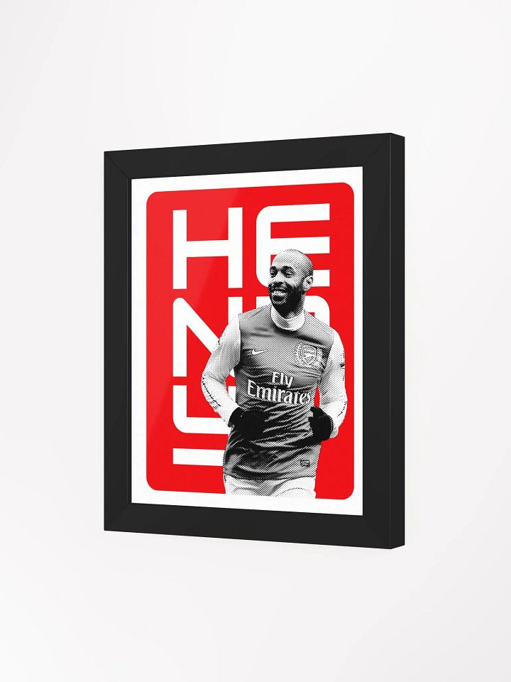 Thierry Henry BW Arsenal Name Art Framed Print product image (2)