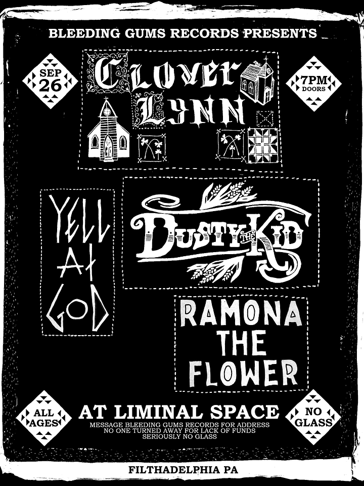 Clover-Lynn, Dusty the Kid, Yell at God, Ramona the Flower 9/26/2025 product image (1)