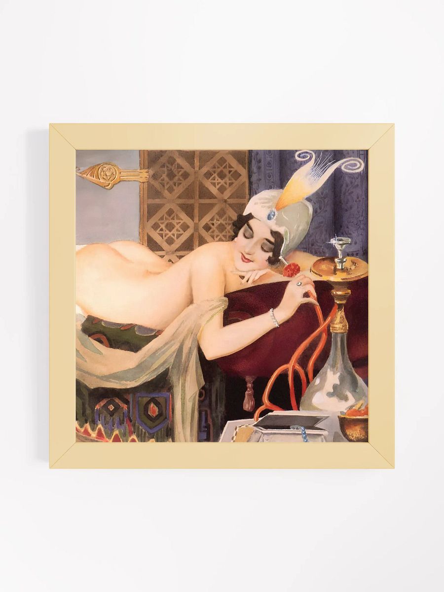 Hookah Girl Pinup Art by Alberto Vargas Elegance Matte Framed Poster product image (5)