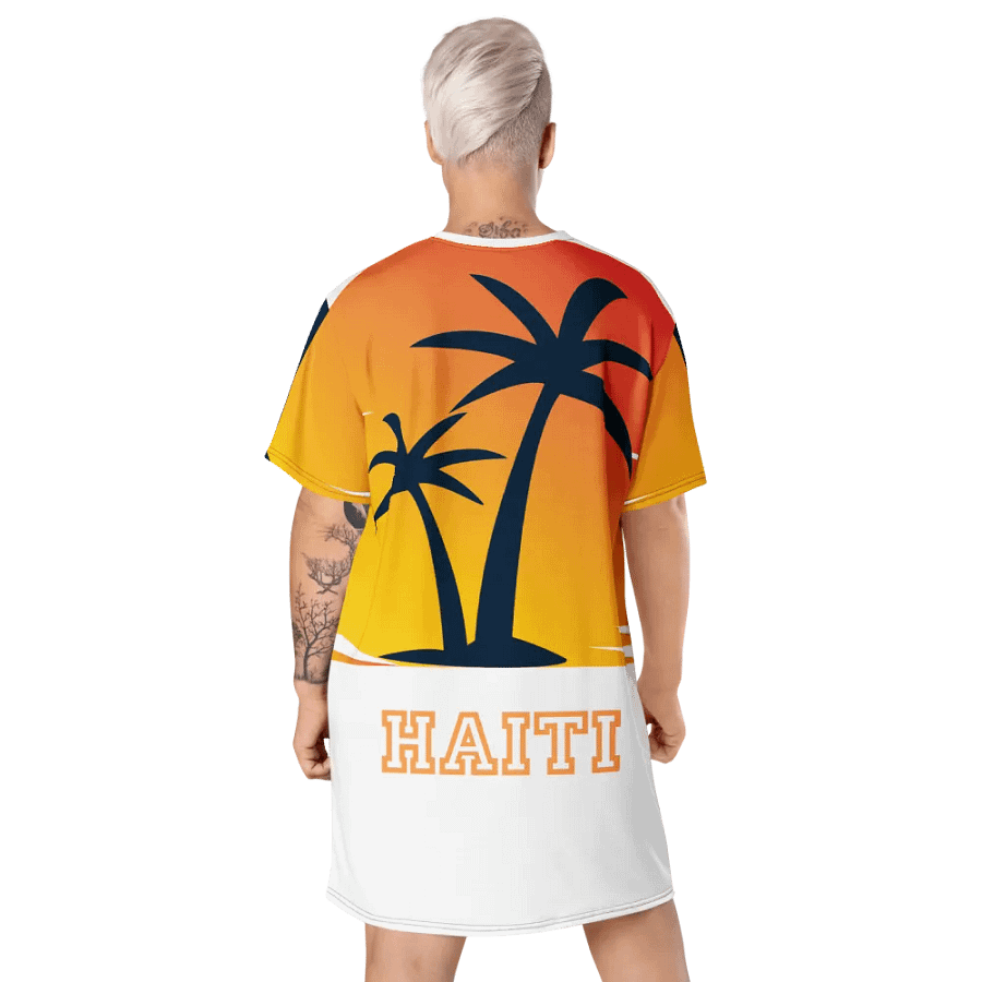 Sunset Palm Paradise T-Shirt Dress product image (9)