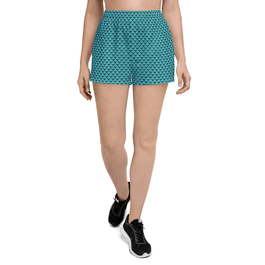 Geometric Waves Women's Athletic Shorts product image (2)