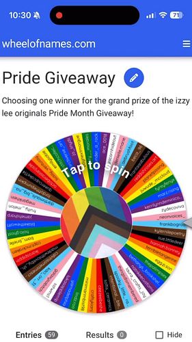 Here are the winners for the izzy lee originals Pride giveaway! Congratulations to our three winners!!!
The first + grand pri...