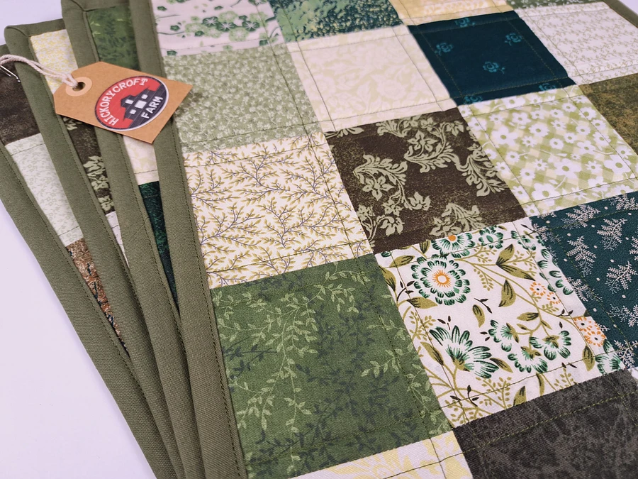Shades of Green Quilted Placemats product image (3)