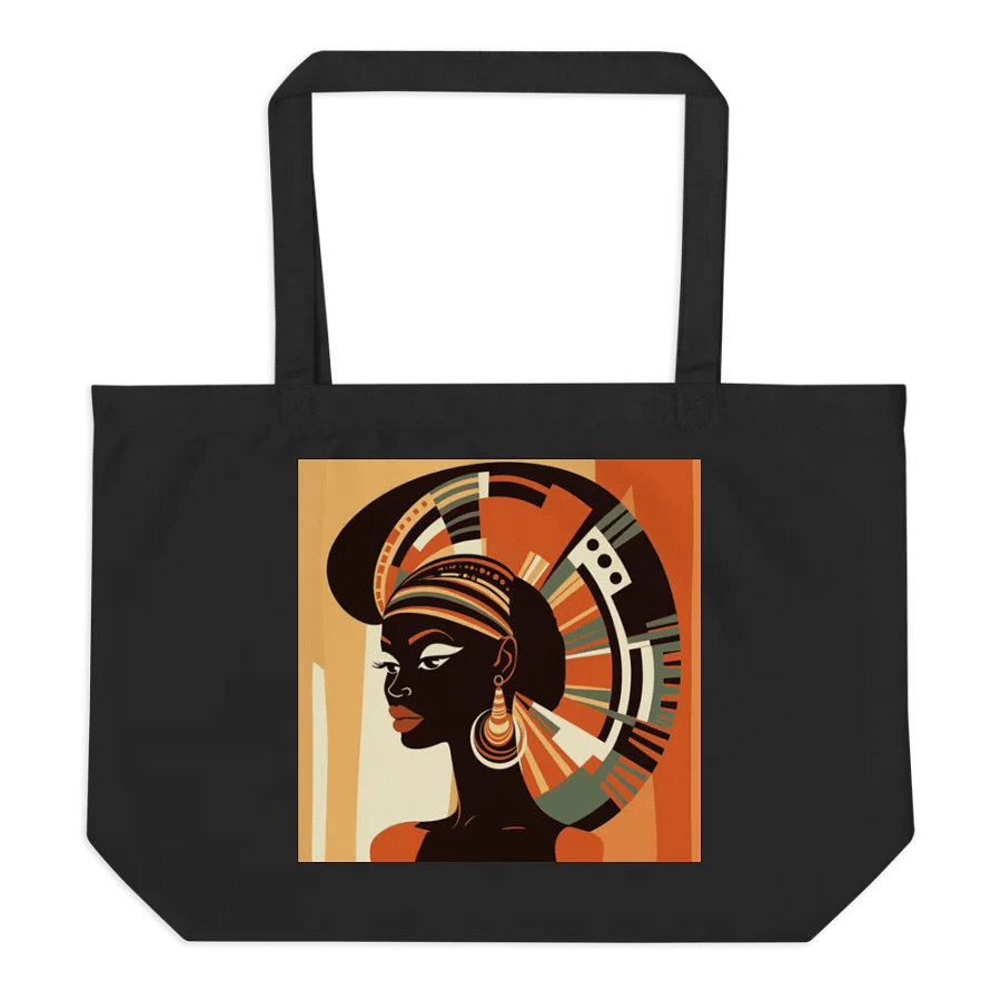 Afrocentric Art Tote Bag, Colorful African Queen Print, Large Canvas Shopper, Durable Carryall, Unique Cultural Accessory product image (1)
