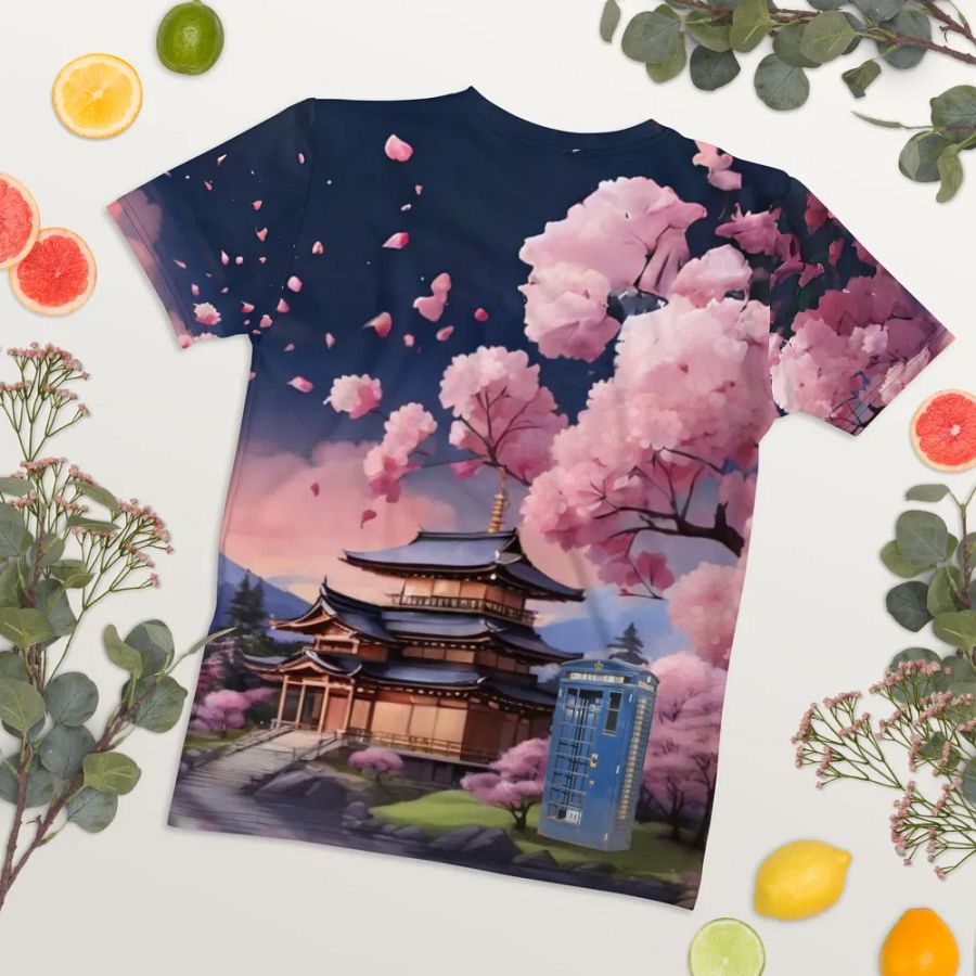 Dr Who Tardis in Japan All Over Print T-shirt product image (11)