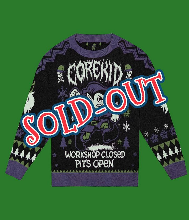 “WORKSHOP CLOSED, PITS OPEN” Elf Christmas Sweater [Limited 250 Units] product image (1)