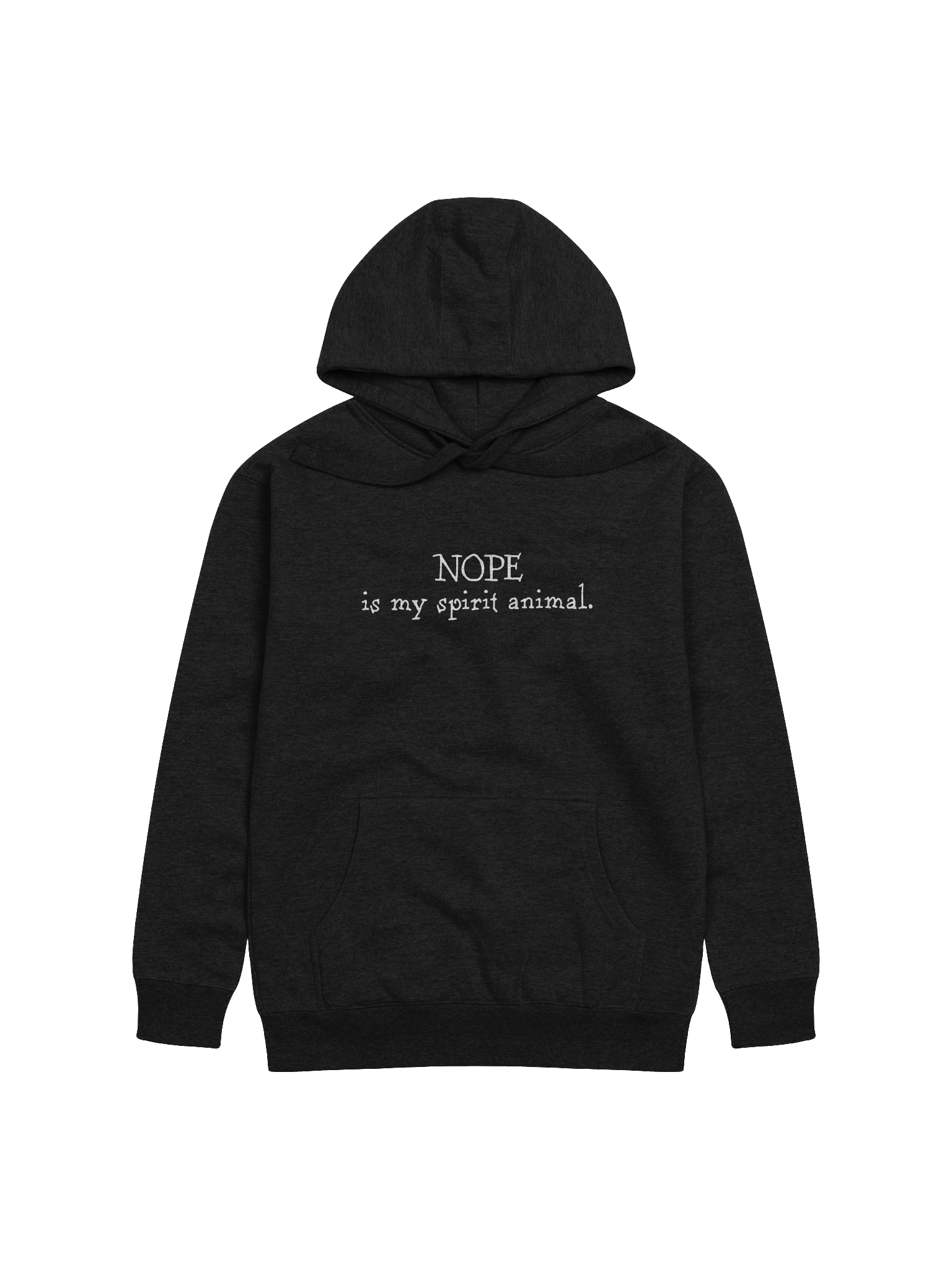 Nope is My Spirit Animal black hoodie product image (2)